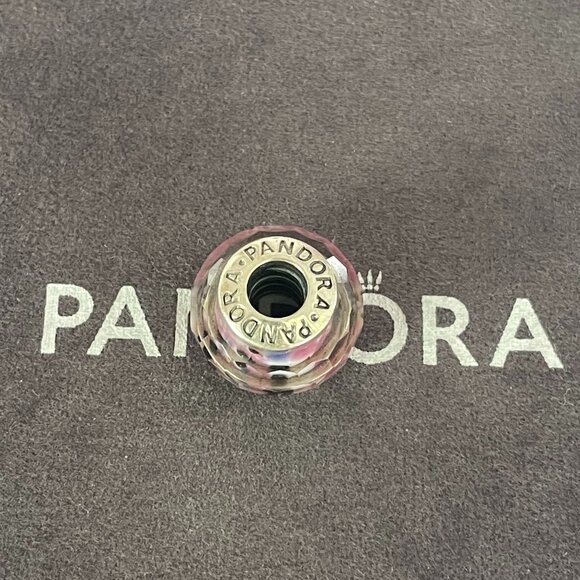 Pandora Light Purple Shimmering Glass Bead S925 sterling silver string ornament - Picture 2 of 4